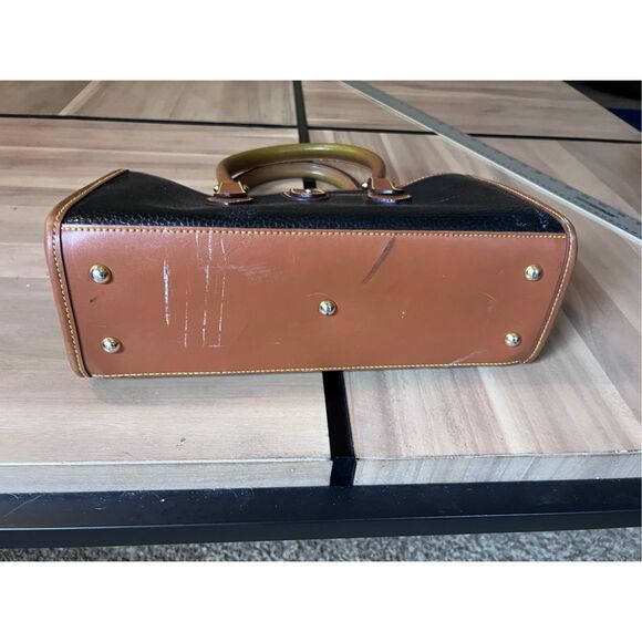 Authentic Vintage Dooney & Bourke Navy Black HandBag Purse - Picture 6 of 6